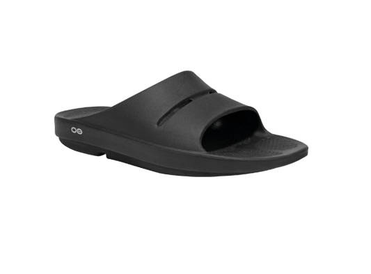 OOFOS OOAHH Black Slides